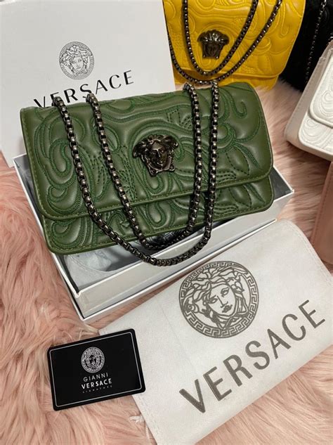 versace square logo vintage purse|gianni versace shoulder bag.